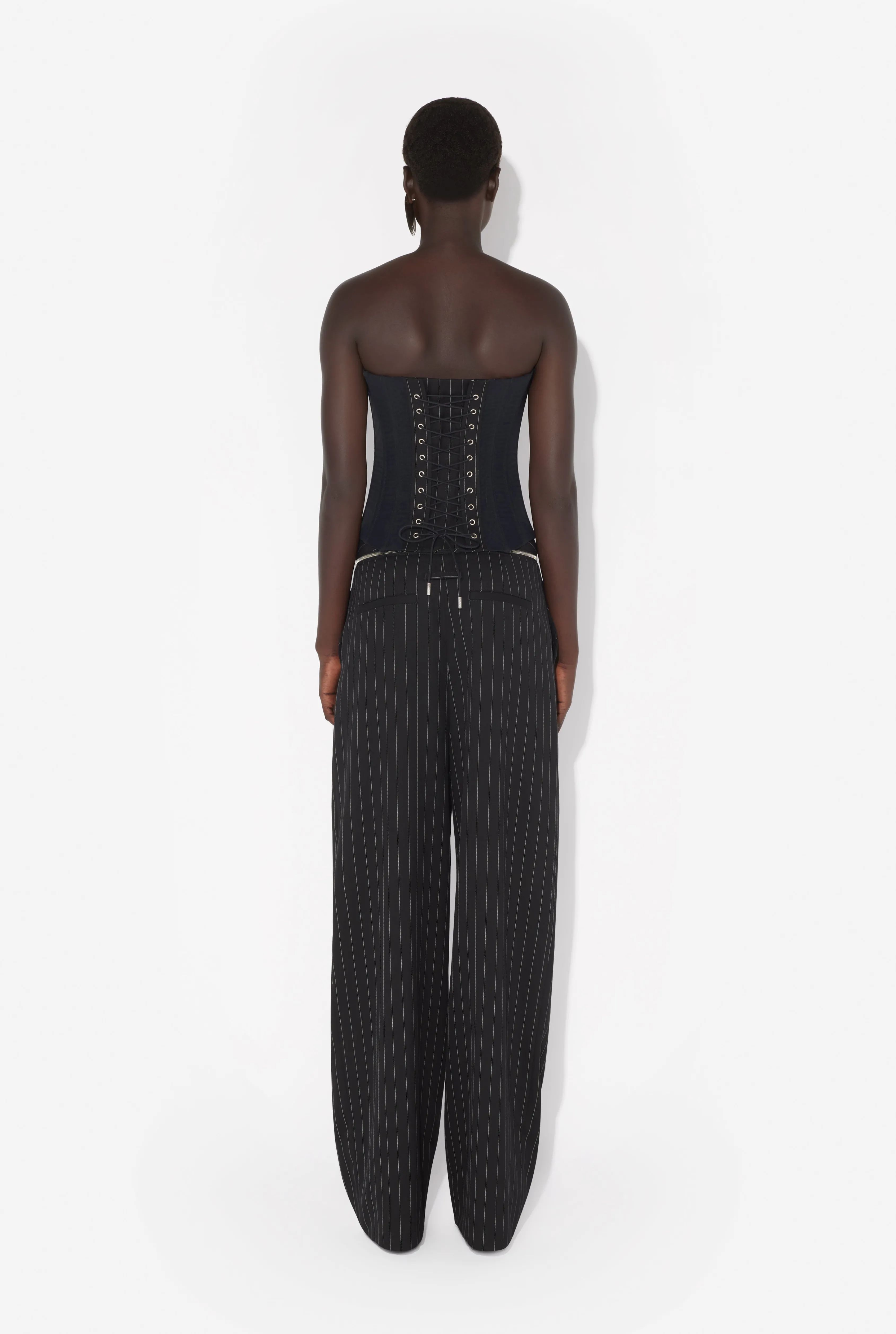 Jean Paul The Bi-Material Suit Corset Black/White Cheap